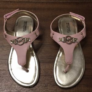 Michael Kors “Jayla Blush” Thong Sandals.